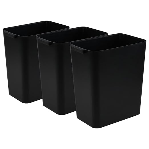 3-Pack 4.5 Gallon Plastic Small Trash Can Wastebasket by Bblina
