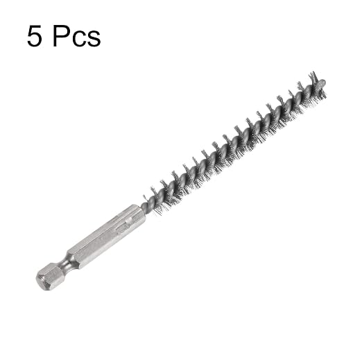HARFINGTON 5Pcs Bore Brush Stainless Steel 9mm Dia Cleaning Twisted Wire Brush - Image 3