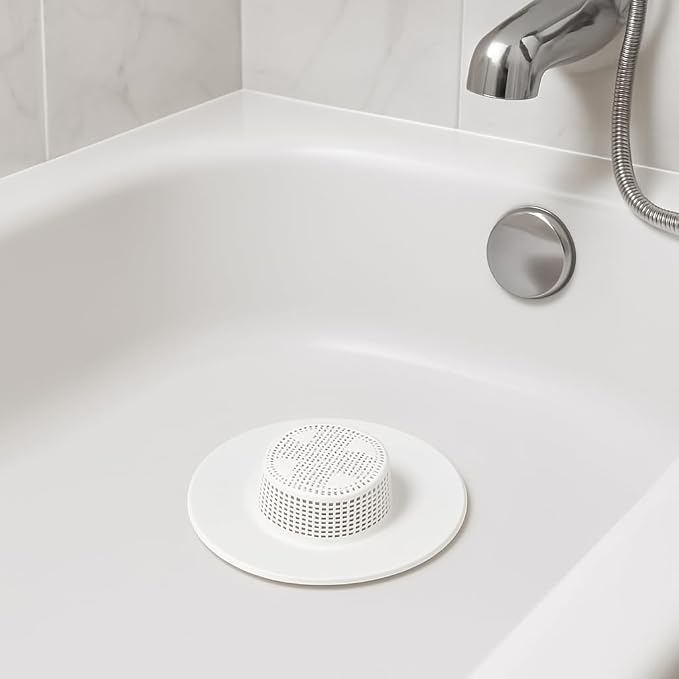 2 Pack Rubber Hair Catcher for Shower & Bathtub Drains – Flexible Drain Cover - Image 2