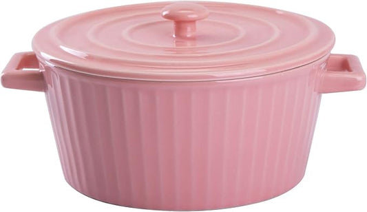 WHJY Pink Ceramic Casserole Dish by WHJY