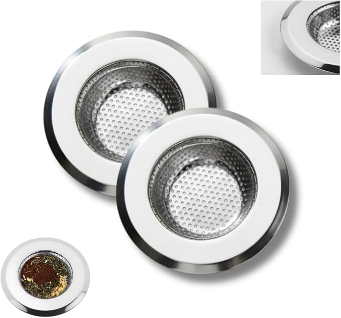 4.5 Inch Kitchen Sink Strainer Basket 2-Pack – Stainless Steel Anti-Clogging by Unknown