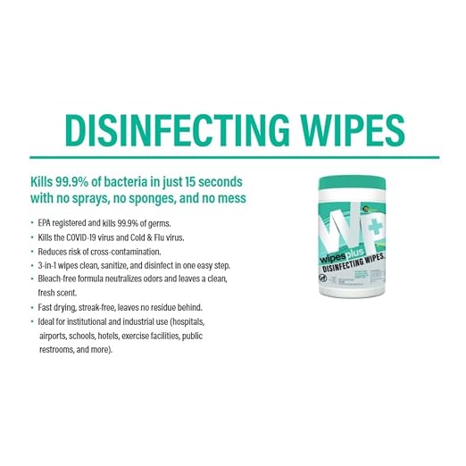 WIPESPLUS Disinfecting Surface Wipes Canister Bleach Free - Image 8