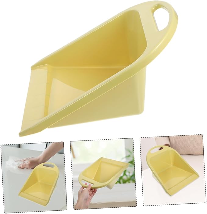 Handheld Dustpan for Home and Office, Ergonomic Lime Yellow Cleaning Dustpan - Image 7