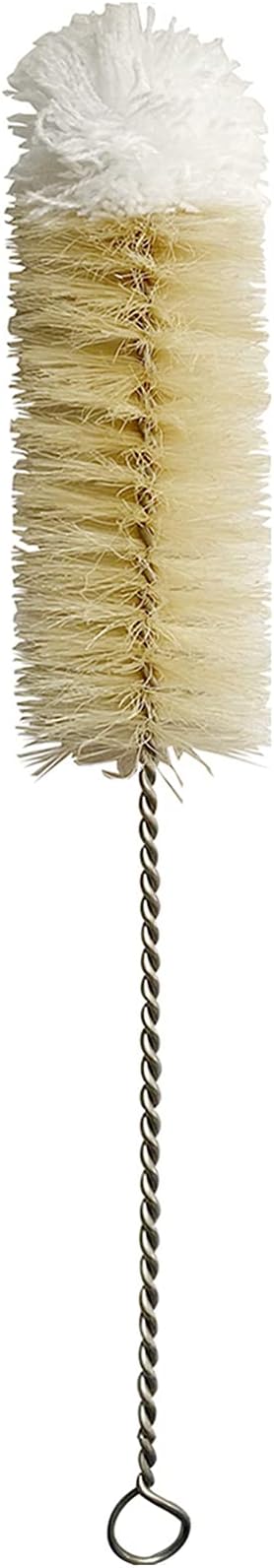 NewFerU Stainless Steel Soda Bottle Cleaning Brush in Natural Boar Bristle Wool by NewFerU