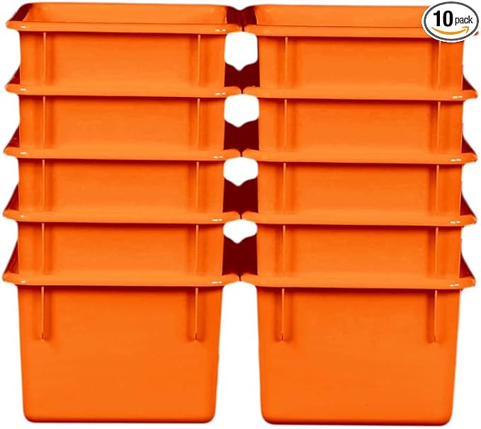Wood Designs Cubby Storage Bin, Heavy Duty Plastic Containers by Unknown
