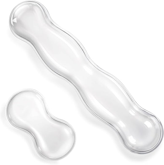 Gel Wrist Rest for Keyboard Clear Anti-Slip Mouse Pad Cute Ergonomic White by Unknown
