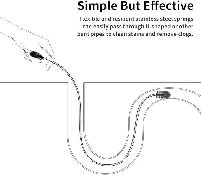 Flexible Drain Brush, 66 Inch Double Ended Aquarium Filter Hose Long Pipe - Image 7