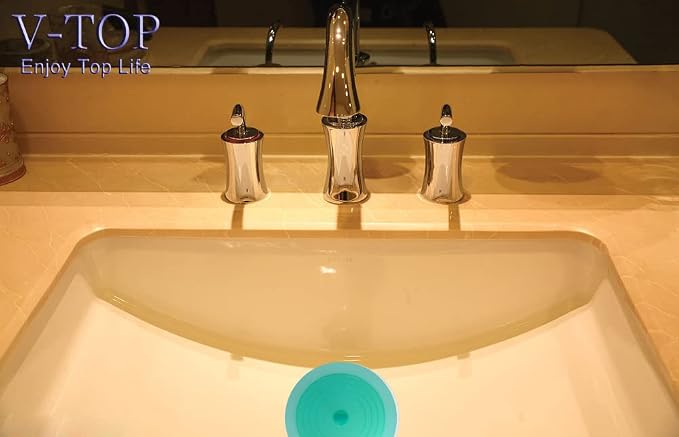V-TOP Tub Stopper 2 Pack, 6 inches Large Silicone Drain Plug Hair Stopper Flat - Image 5