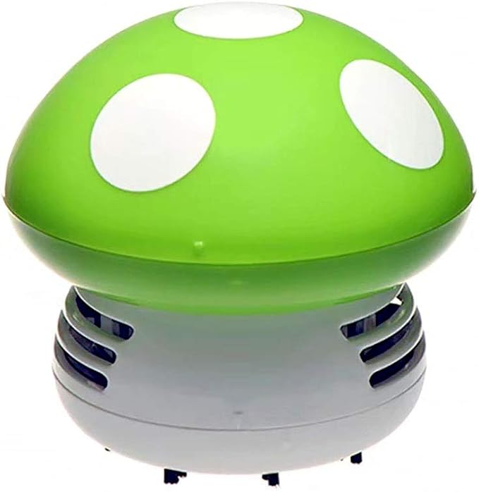 Aliotech Mini Cute Table Dust Vacuum Cleaner Mushroom Shaped Portable Corner by Unknown