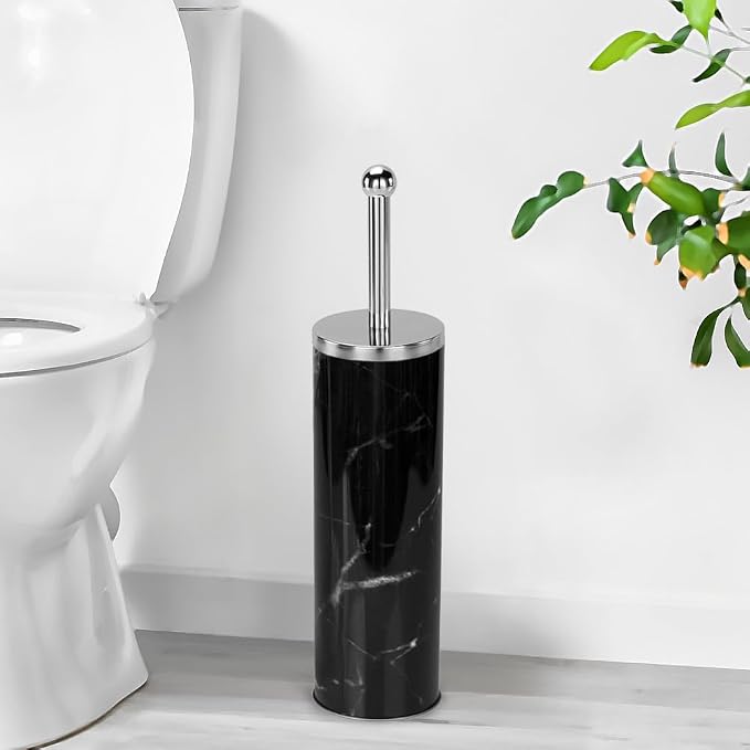 Zahari Home Marble Toilet Bowl Brush and Holder - Image 4