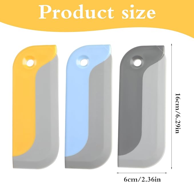 3 Pcs Small Squeegees Mini Rubber Blade Mini Water Scraper Window Tint Tools - Image 2