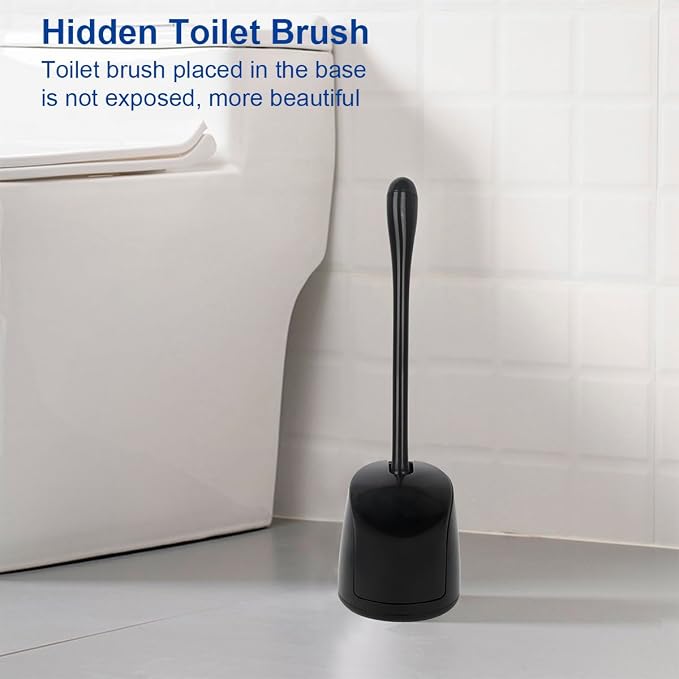 CELOX Toilet Bowl Brush and Holder, Compact Toilet Brush - Image 3