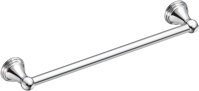 Moen Preston Collection Chrome 24-Inch Single Bathroom Towel Bar, Wall Mounted - Image 3