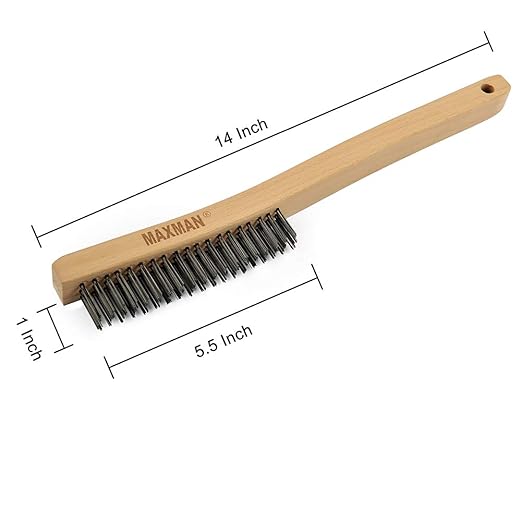 MAXMAN Wire Brush, Heavy Duty Carbon Steel and Stainless Steel Wire Brushes - Image 3