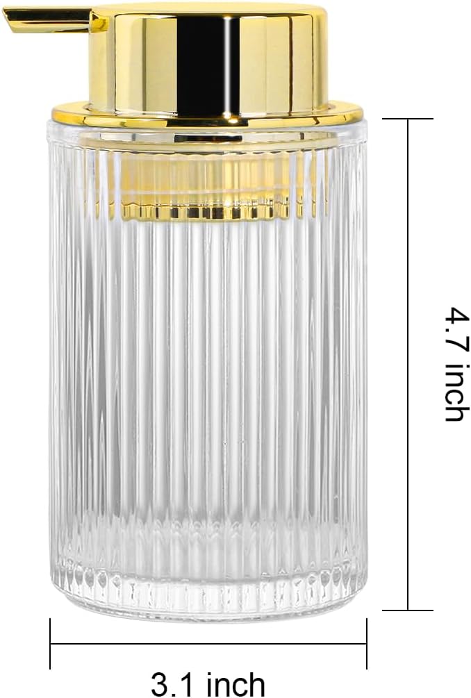 Clear Foaming Soap Dispenser, 12 Oz Glass Foaming Hand Soap Dispenser - Image 7