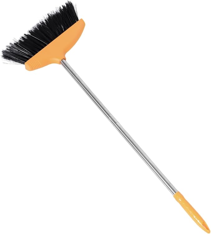 Unomor Stainless Steel Handle Soft Bristle Broom by Unomor