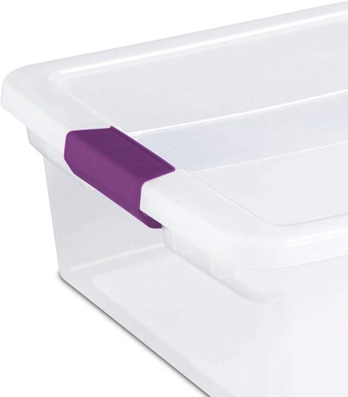 Sterilite 18-Pack 32 Quart ClearView Latch Box, Stackable Organizer Bins - Image 9