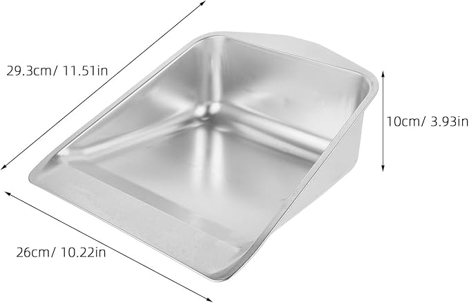 Stainless Steel Handheld Dust Pan Heavy Duty Metal Dustpan Multi Functional - Image 4