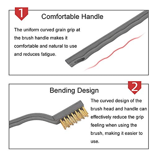 Brass Wire Brush Rust Remover, Small Wire Brush - Image 3