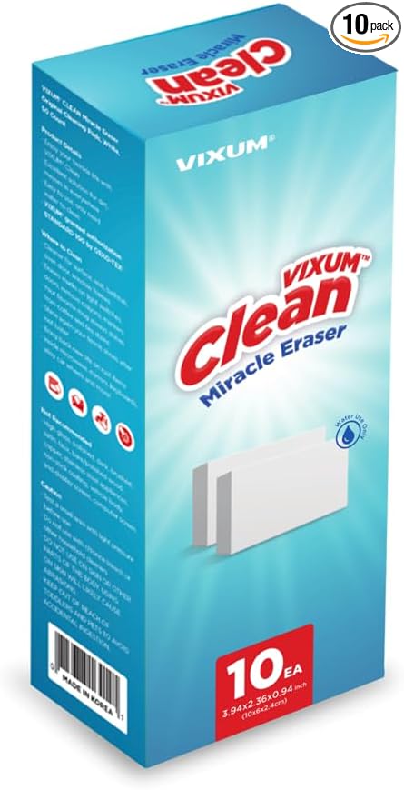 CLEAN Miracle Eraser Cleaning Pads, Made in Korea – Non-Toxic & Easy to Use by VIXUMCLEAN
