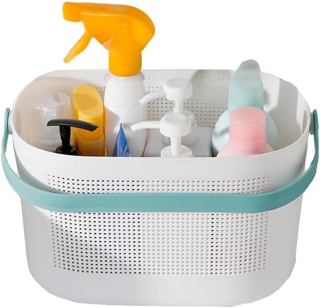 Plastic Shower Caddy with One Handle, Shower Caddy Organizer Tote Portable by Kamuavni