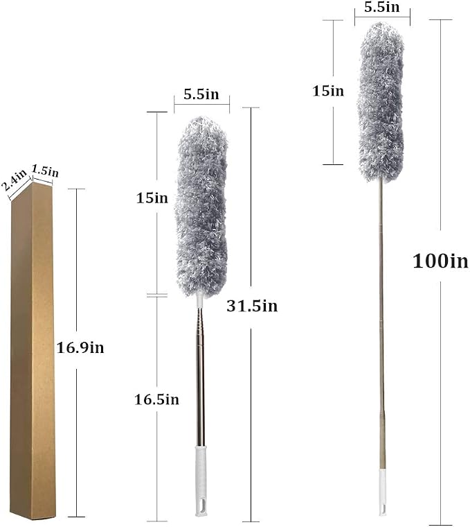 DELUX Microfiber Feather Duster Extendable Duster - Image 8