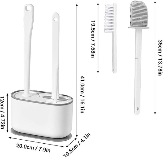 Toilet Brush Set, Bathroom Accessories, Toilet Bowl Cleaners, Deep Cleansing - Image 2