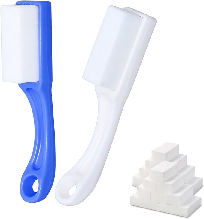 Magic Sponge Eraser with Handle, 33 Refill Melamine Sponges & 2 Scrub Brushes by -QuikSavor-
