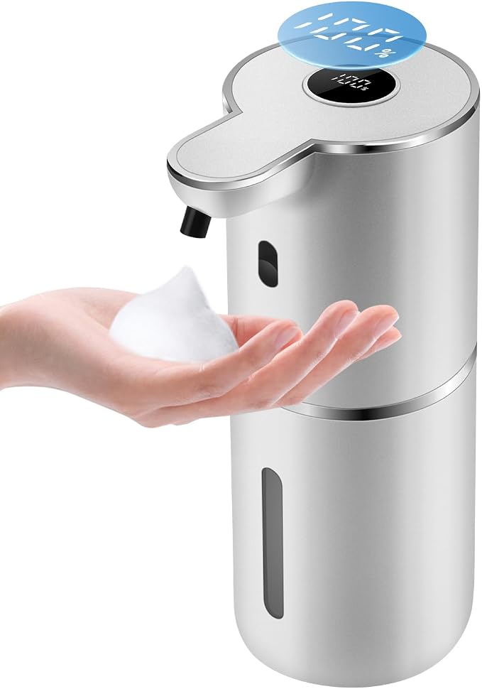 Automatic Foaming Soap Dispenser 12.8oz, Rechargeable & 6 Levels Foaming by Unknown
