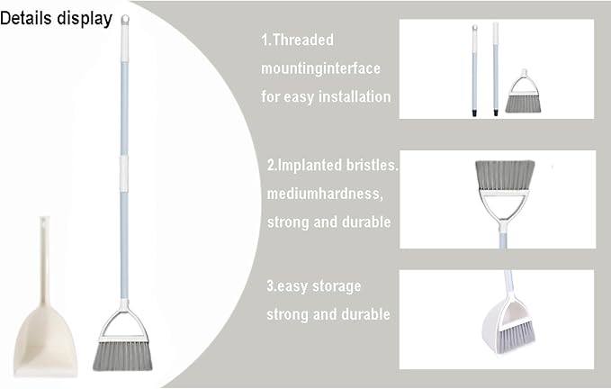 Mini Broom with Dustpan for Kids, Little Housekeeping Helper Set - Image 4