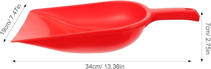 HEMOTON Handheld Dustpan and Desktop Cleaning Shovel Red Plastic Garbage Sweeper - Image 7