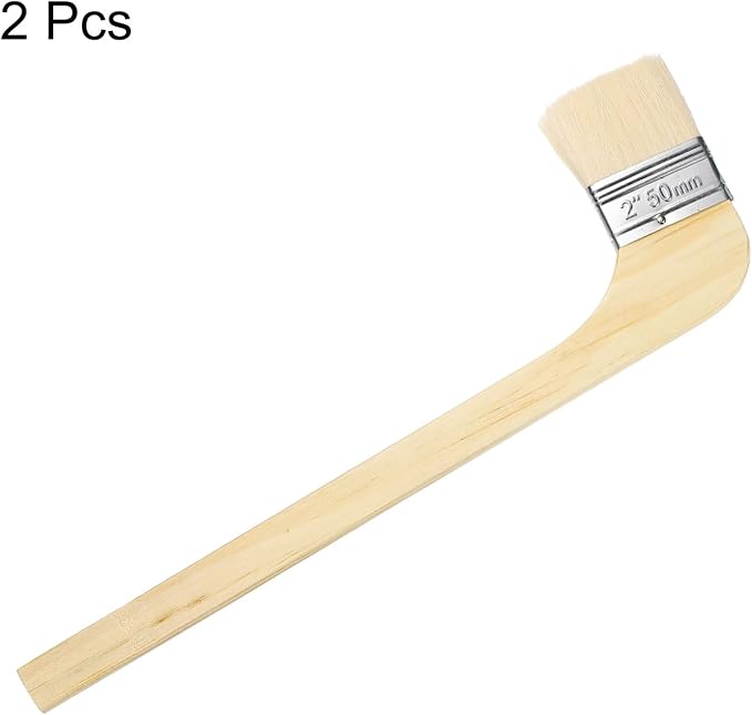 HARFINGTON Paint Brush 2Pcs 2" Brush Width Soft Wool Variety Angled Bend - Image 3