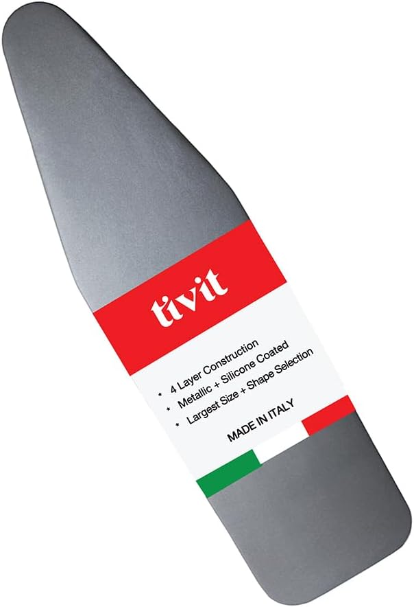 TIVIT Ironing Board Cover 22 x 58, Made in Italy. Pro Grip Pad Covers w/3 by TIVIT