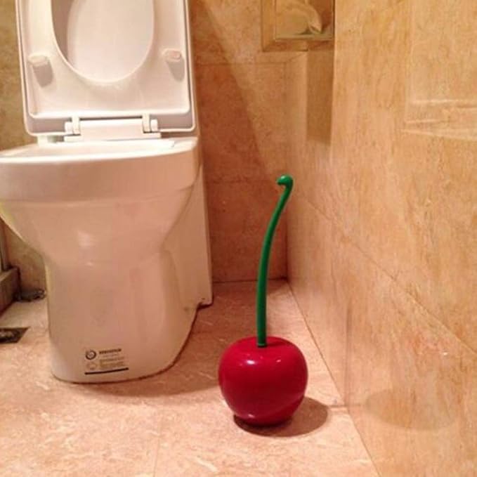 Dora Bridal Toilet Brush and Holder Set, Cherry Toilet Brush Set, Cute Toilet - Image 2