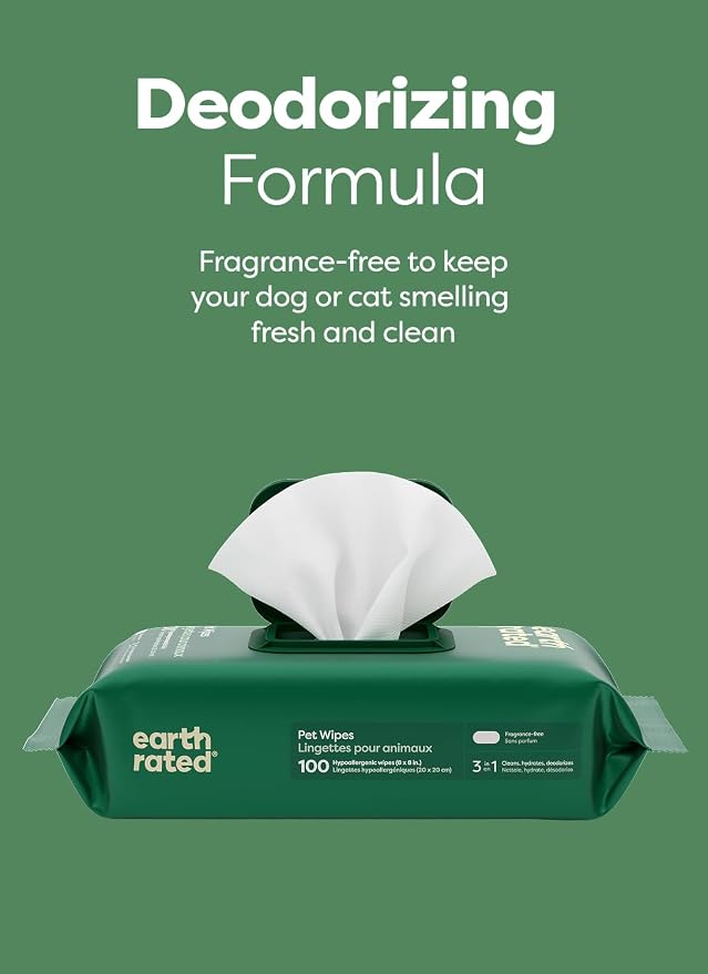 Earth Rated Pet Wipes for Dogs and Cats, Hypoallergenic, Cleaning and Hydrating - Image 6