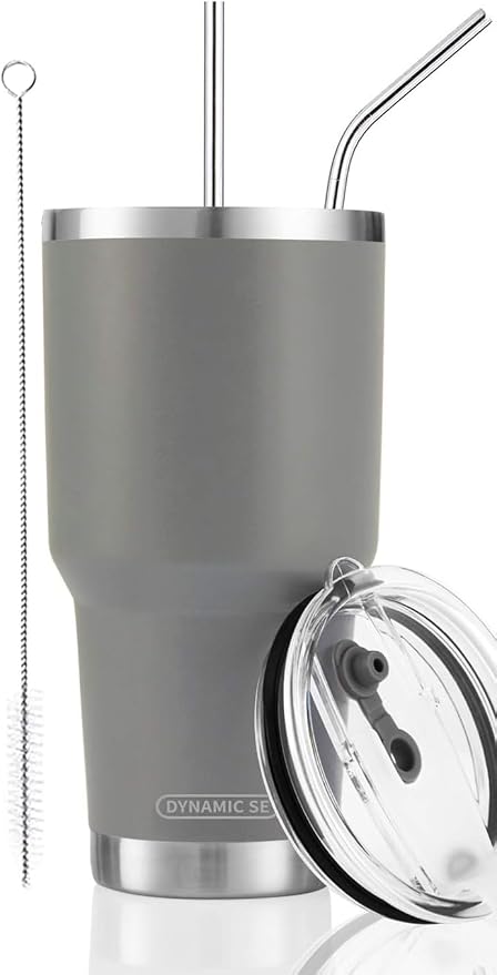 D·S 30oz Grey Tumbler Stainless Steel Insulated Travel Mug by D%C2%B7STUMBLER