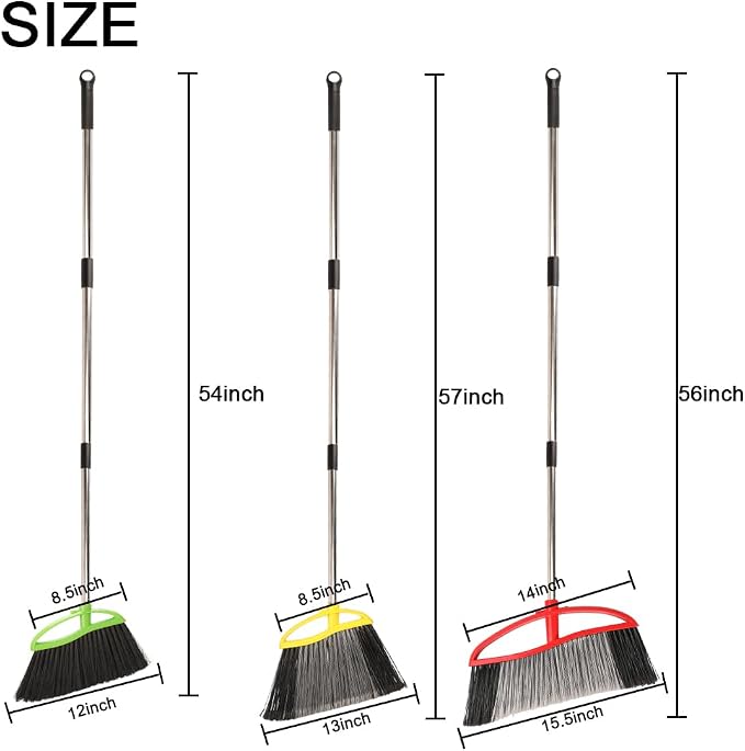 3-Pack Indoor Outdoor Broom Set - Image 2
