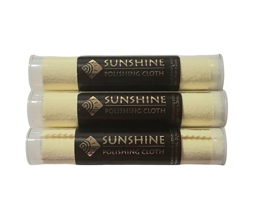 Sunshine 3 Polishing Cloths Jewelry Cleaner Tube Silver Brass Gold Copper by CRAFTWIRE