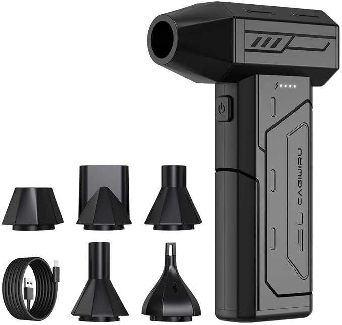 Compressed Air Duster, 130000RPM Super Power Cordless Air Duster, Rechargeable by CAGIWIRU