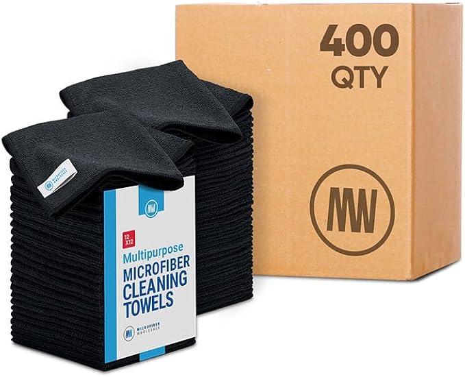 Bulk 12” X 12” All Purpose Microfiber Towels Wholesale by MicrofiberWholesale
