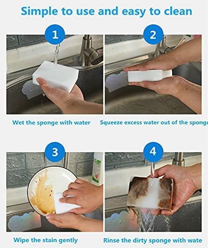 Magic Cleaning Eraser Sponges, 100 Pack Melamine Foam Pads - Image 5