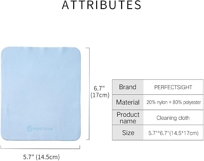 PERFECTSIGHT Microfiber Cleaning Cloths, 6 Pack Lint Free Glasses Cleaning Cloth - Image 6