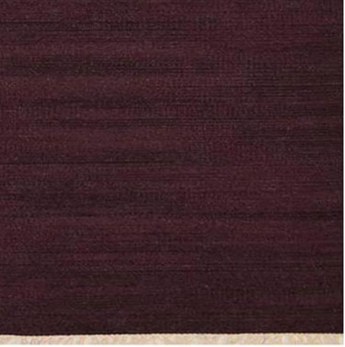 Rugsotic Carpets Hand Woven Flat Weave Kilim Wool ECO-Friendly Area Rugs - 8'x8', Square Shape, Plum Color, Solid Plain Design, Low Pile Handmade Area Rugs for Living Room, Bed Room (D00111)