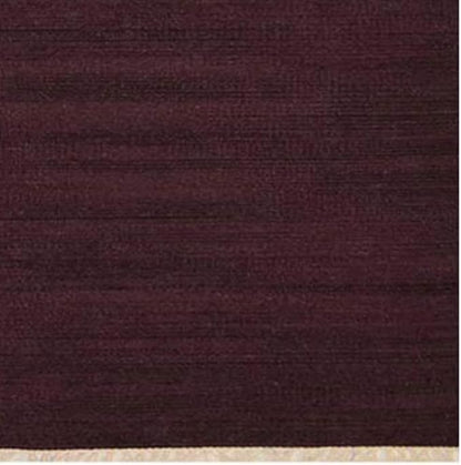Rugsotic Carpets Hand Woven Flat Weave Kilim Wool ECO-Friendly Area Rugs - 8'x8', Square Shape, Plum Color, Solid Plain Design, Low Pile Handmade Area Rugs for Living Room, Bed Room (D00111)