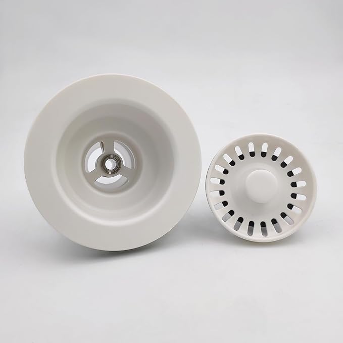 3-1/2 Inch Polymer White Sink Drain Assembly - Image 5