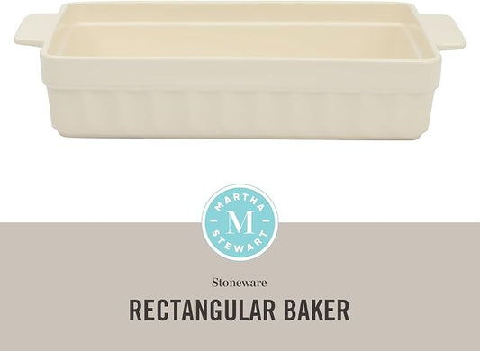 Martha Stewart Broadbrook Ceramic Bakeware, 13x9 Inch Rectangular Baking Dish - Image 2