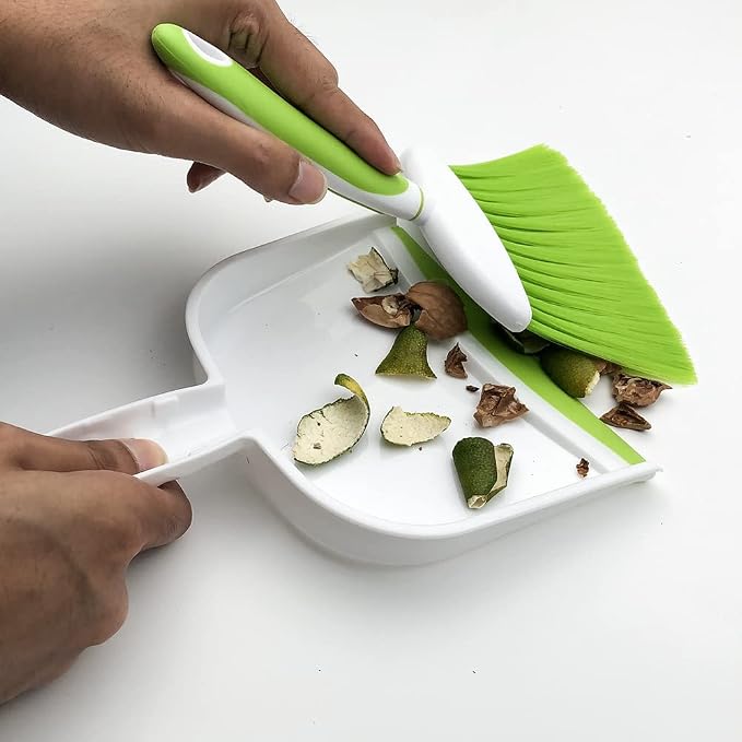 Broom Dustpan Brush Small Dust pan: Small Broom and Dustpan Set Mini Dust pan - Image 3