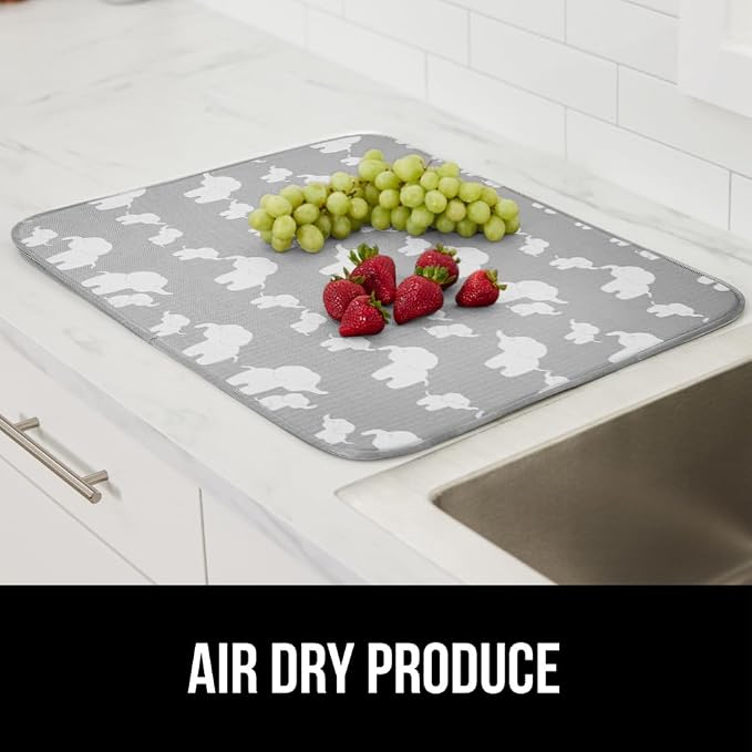 GORILLA GRIP Ultra Water Absorbent Microfiber Dish Drying Mat, Quick Dry Thick - Image 9