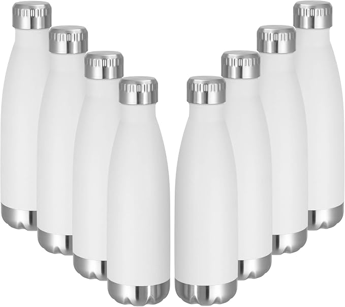 VEGOND 17oz Stainless Steel Water Bottles Bulk, Reusable Metal Sports Water by VEGOND