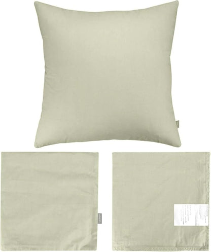 4-Pack 100% Cotton Comfortable Solid Decorative Throw Pillow Case,Thmyo Square Cushion Cover Pillowcase Sublimation Blank Pillow Covers DIY Throw Pillowcase for Sofa Bedroom(22x22 inch/ 55x55cm,Beige)